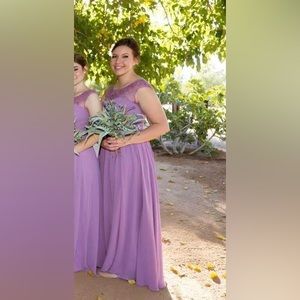 Azazie Purple, Lavender, Wisteria Bridesmaid Dress Size 12